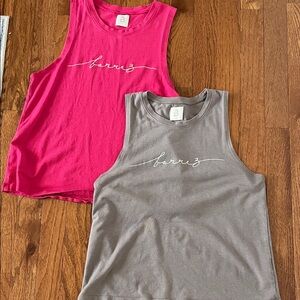 Barre3 Tank Tops - Pink and Gray
